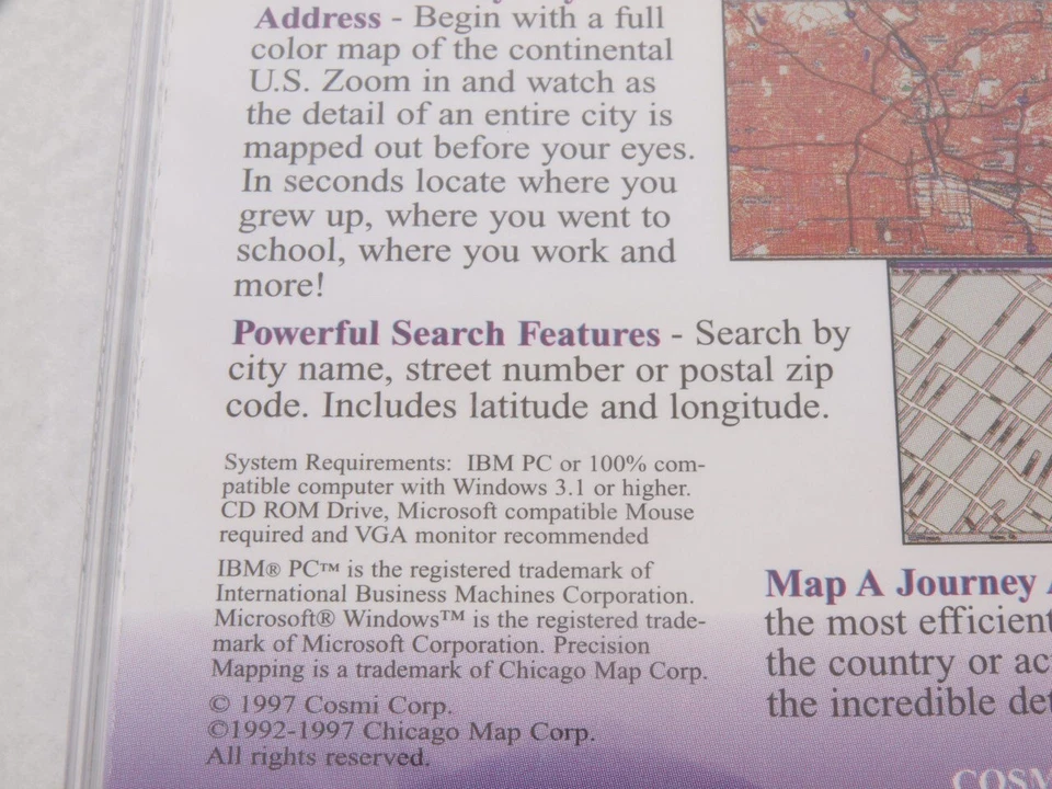 Precision Street Maps 1997 USA Swift Jewel Software CD New IBM Windows 3.1 - Image 3 of 4