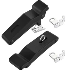 2 Pieces Rubber Latch Flexible Rubber Front Storage Rack Latch 4 Inch with Hole,