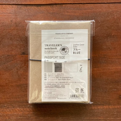 Cuaderno TRAVELER’S Starbucks azul tamaño pasaporte, etiquetas, pegatinas, clip de latón - Imagen 3 de 23