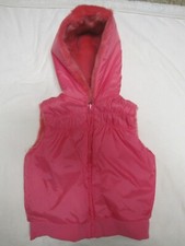 GYMBOREE Reversible Pink Fuzzy Smooth Zip Up Vest Girls Size 5 6 NEW
