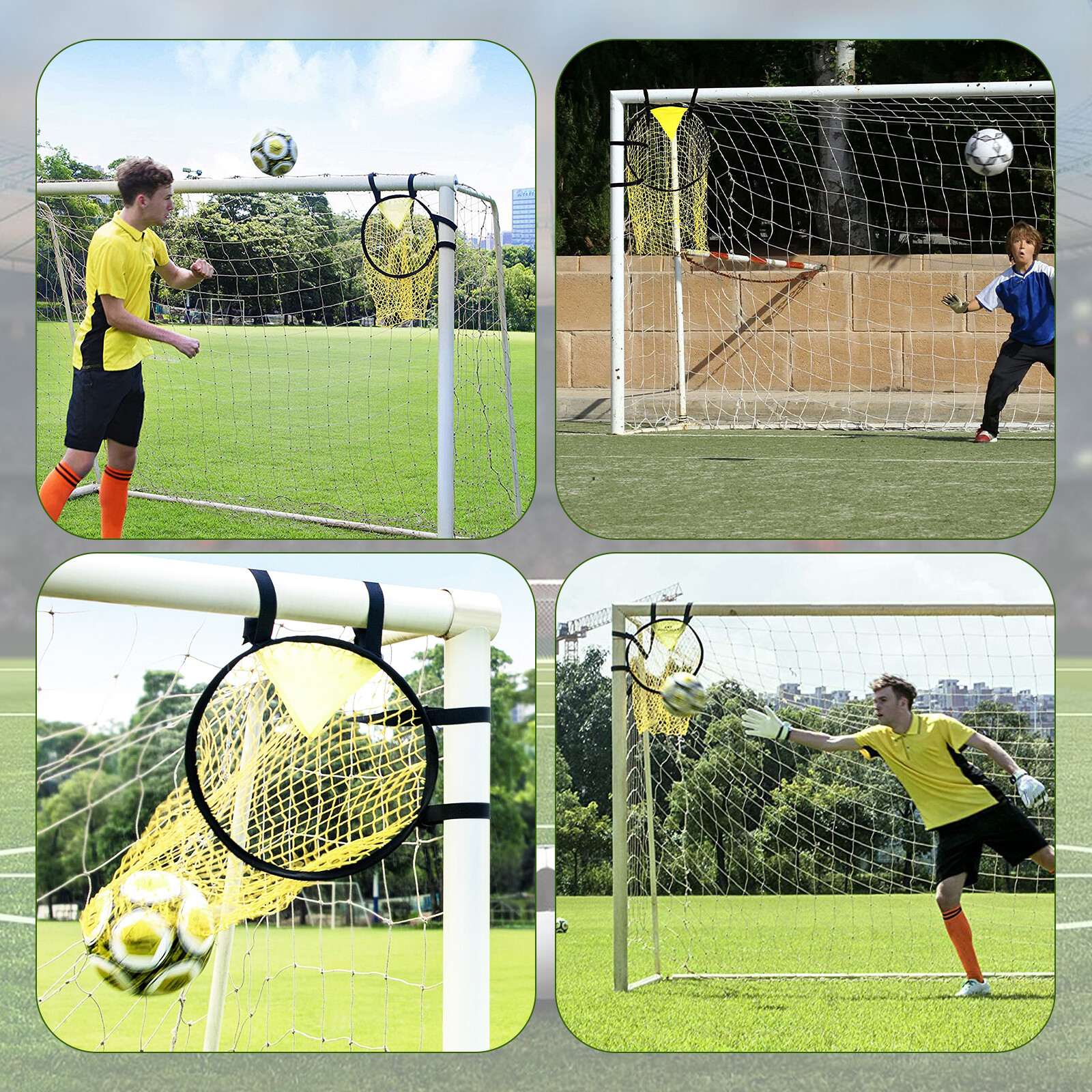 17x28inch Football Target Net Foldable Training Net Attach Detach