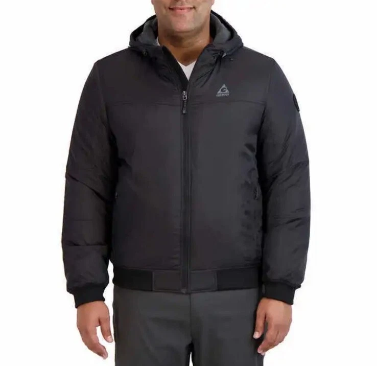 Gerry Men’s Hooded Bomber Jacket SZ XL Black NWT