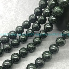 Pretty 6mm 8mm 10mm Green Goldstone Round Beads Gemstone Loose Beads 15" Strand