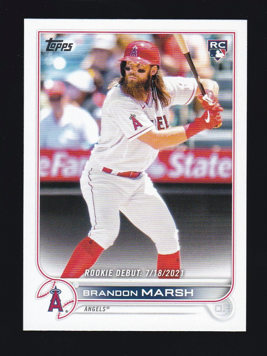 2022 Topps Update Series #US35 BRANDON MARSH RC RD LA Angels ROOKIE DEBUT