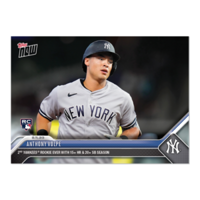 23 MLB Topps NOW 690 ANTHONY VOLPE 15 HRS 20 SBS YANKEES ROOKIE RC 
