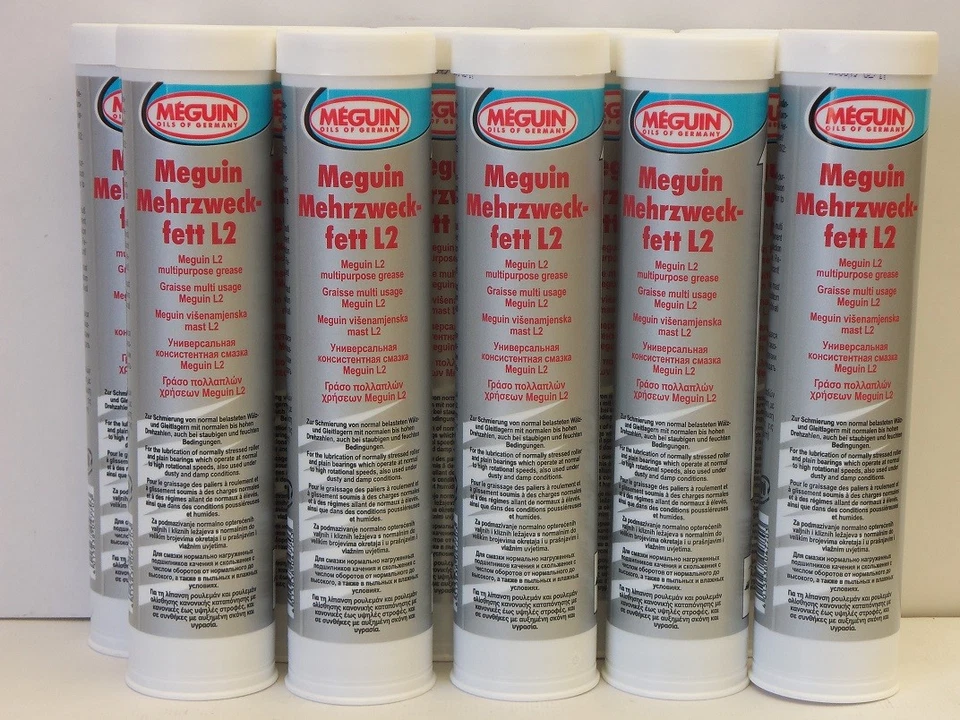 9,98€/kg Meguin Mehrzweckfett L2 10 x 400 gr Kartuschen Lithium / Schmier-fett