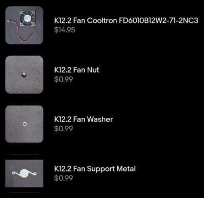 QSC Speaker Parts ***USED*** Fan Cooltron Nut Washer Screw K12  Amplifier