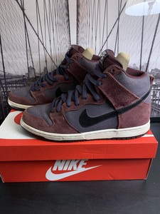 nike dunk sb high deep burgundy gridiron