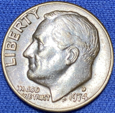1974-D Roosevelt Dime Beautiful Brilliant Gray Toned Coin #5 | eBay