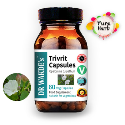 DR WAKDE'S Trivrit Kapseln (Nishottar) | 60 Vegi Caps | Ayurveda-Supplement |...