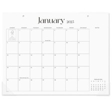 Simplified Desk Calendar 2025-2026 Aesthetic Desk Pad Calendar 15 x 12 Inch R...