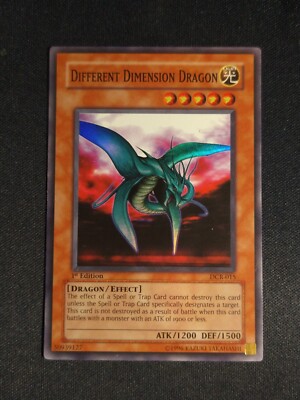 Yugioh - Different Dimension Dragon DCR-015 1st Edition Super Rare HP/Crease