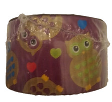 NEW Purple Owls and Hearts Duck Duct Tape 1 Roll 2" x 10 feet Fashion Crafts