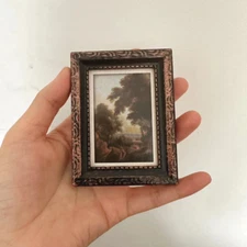 1/12 1/6 Scale Dollhouse Miniatures Mini Wall Hanging Painting Frame Accessories