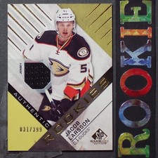 JACOB LARSSON  /399 RC  2016-17  SP Game Used  Gold  #114  ROOKIE Golden Knights