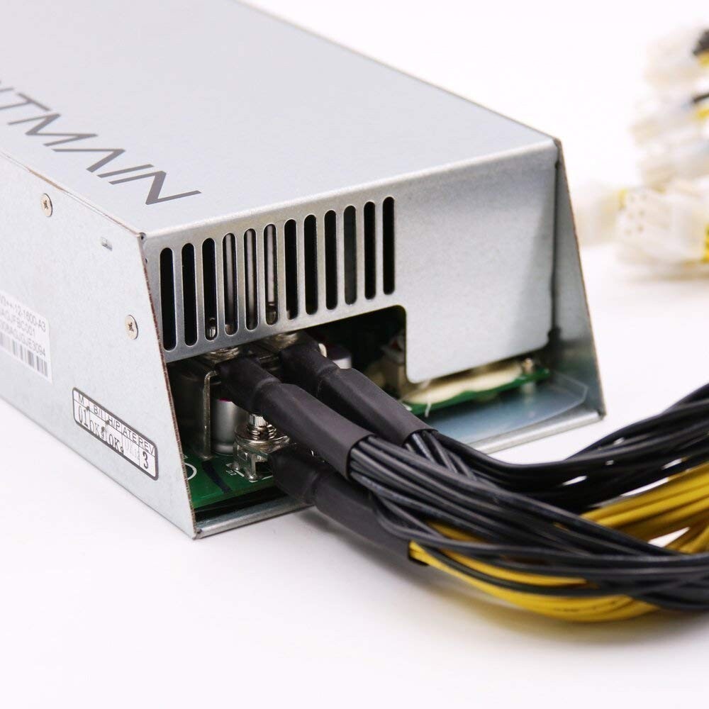 Bitmain APW3++-12-1600-A3 1600W Power Supply PSU. 8' Line Cord