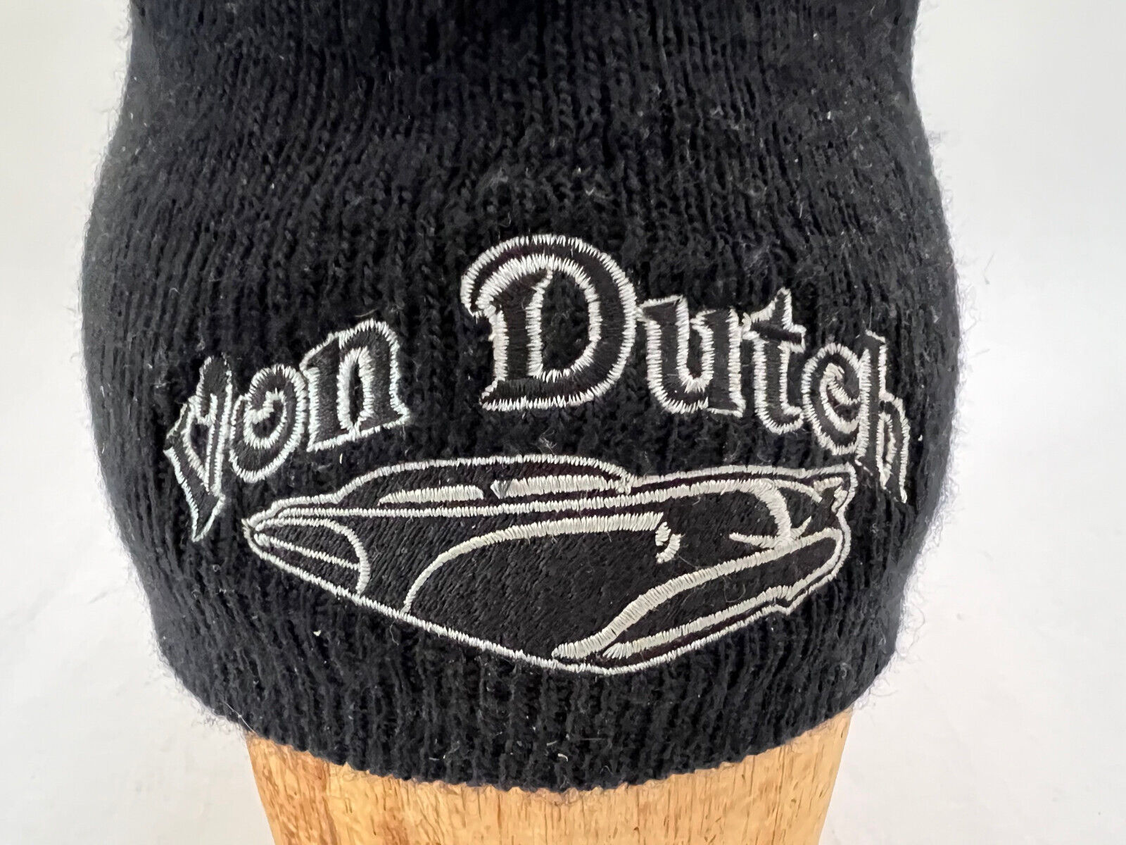 VINTAGE VON DUTCH KNIT CAP WATCH HAT BLACK AUTHEN… - image 2