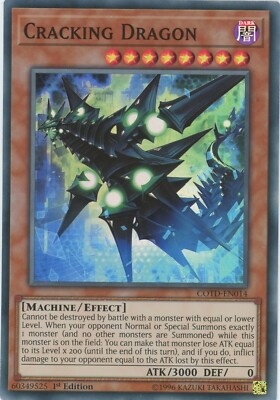 Yugioh Cracking Dragon COTD-DE014 1. Auflage Super Rare NM x3 Play Set 