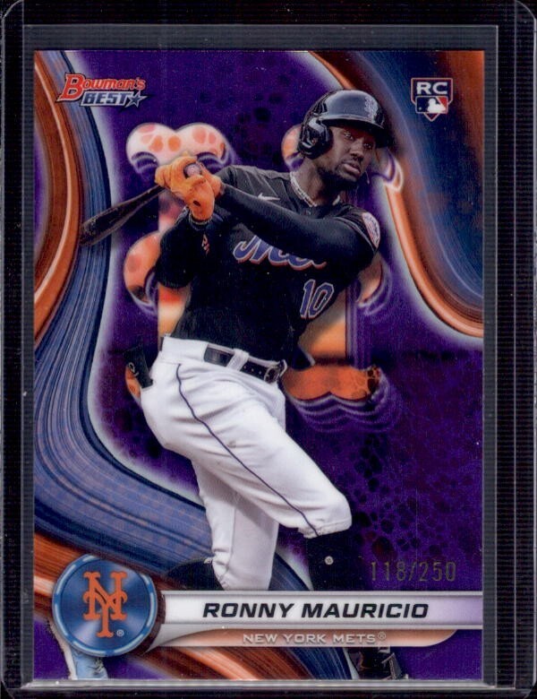 RONNY MAURICIO 2024 Bowman's Best #41 Purple Refractor Rookie RC #118/250