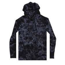 Tie Dye Crystal Black Long Sleeve Hoodie Adult S M L XL 2XL 3XL 100 Cotton