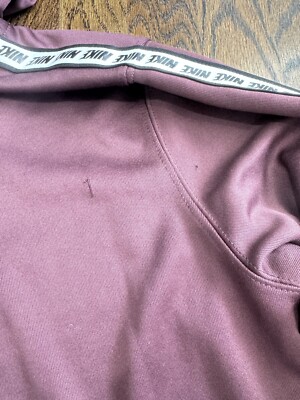 nike repeat tape hoodie burgundy