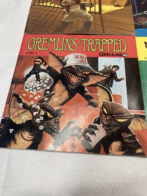 Complete Set OF 5 VINTAGE 1984 GREMLINS READ ALONG BOOKS & 33 1/3
