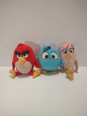 Angry Birds Movie Lot of 3  Stuffed Animal Toy Doll Rovio Commonwealth 2016