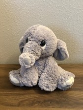 Aurora Gray Baby Elephant W/White Toes Plush Stuffed Animal Lovey Toy 8" 2018