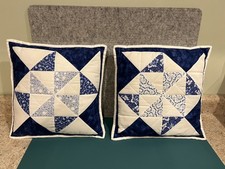 Pillow covers 13"x13"-handcrafted. No inserts. Ship in Plastic Envelope