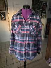 Womens Sherpa lined button up sweatshirt size Medium