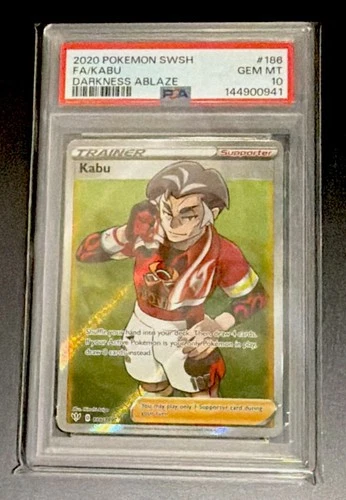 2020 Pokemon SWSH Darkness Ablaze KABU Full Art #186 PSA 10 GEM MINT