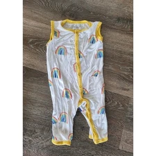 Kyte Baby Bamboo Yellow Rainbow Romer One Piece Short Sleeve 12-18 months #8