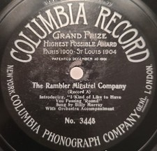 HEAR👂Billy Murray The Rambler Minstrel Company Record A Columbia 3448 78 RPM