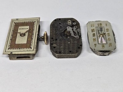 Vintage Women's movement/dial Lot Of 3/Blancpain-Solrex-Geneva/parts or repair