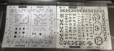 Fiskars Shape Boss Embossing Stencil Set of 2 5622 Lettering 5610 Sampler