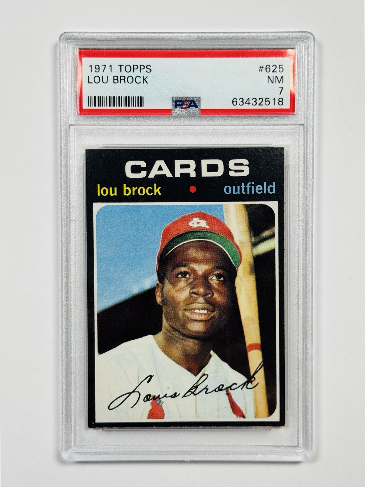 1971 TOPPS LOU BROCK #625 PSA 7