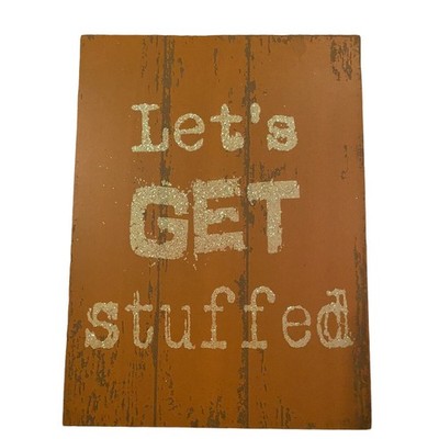 Let's Get Stuffed wood box sign - New by Blossom Bucket Fall Decor Thanksgiving