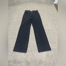Wide Leg Dark Wash Abercrombie  Fitch 90s Relaxed High Rise relaxed Jeans sz 25