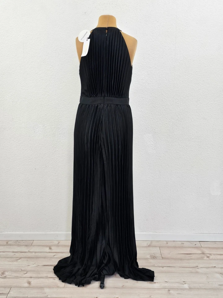 42 Overall weites Bein BOOHOO schwarz elegant abendlich gefaltet Satin - Bild 3 von 4