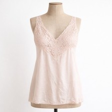 Vintage Sheer Lace Fairy Cami Tank Sz M Pink Coquette Romantic Festival Lingerie