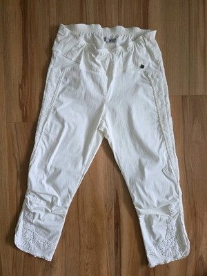Tredy Caprihose GR. 42 Creme Weiß mit Spitze Hose