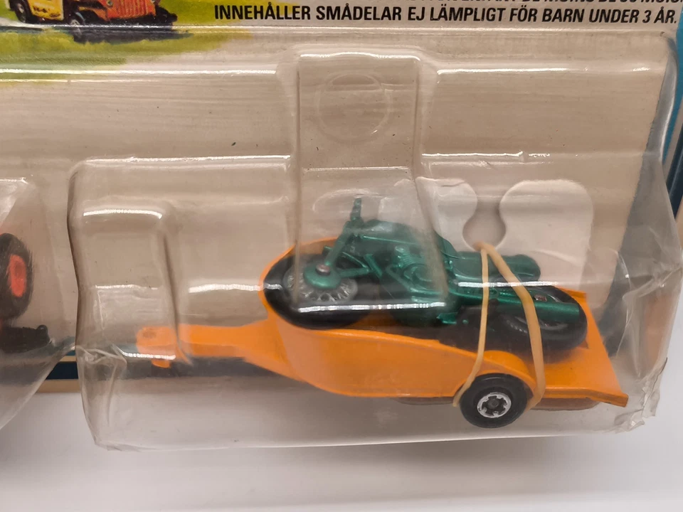 TWO PACK FIELD CAR+HONDA TRAILER ORANGE MATCHBOX SUPERFAST TP-8 ENGLAND 1978 OVP - Bild 4 von 4
