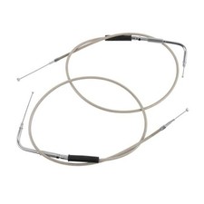 Throttle Idle Cable Stainless Steel Braided Throttle Cable Wire Kit 39"