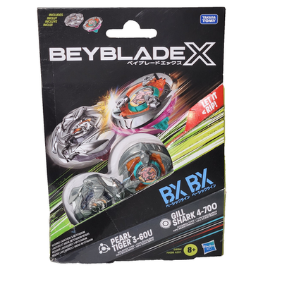 Beyblade X Pearl Tiger 3-60U & Gill Shark 4-70O BX BX Dual Pack X