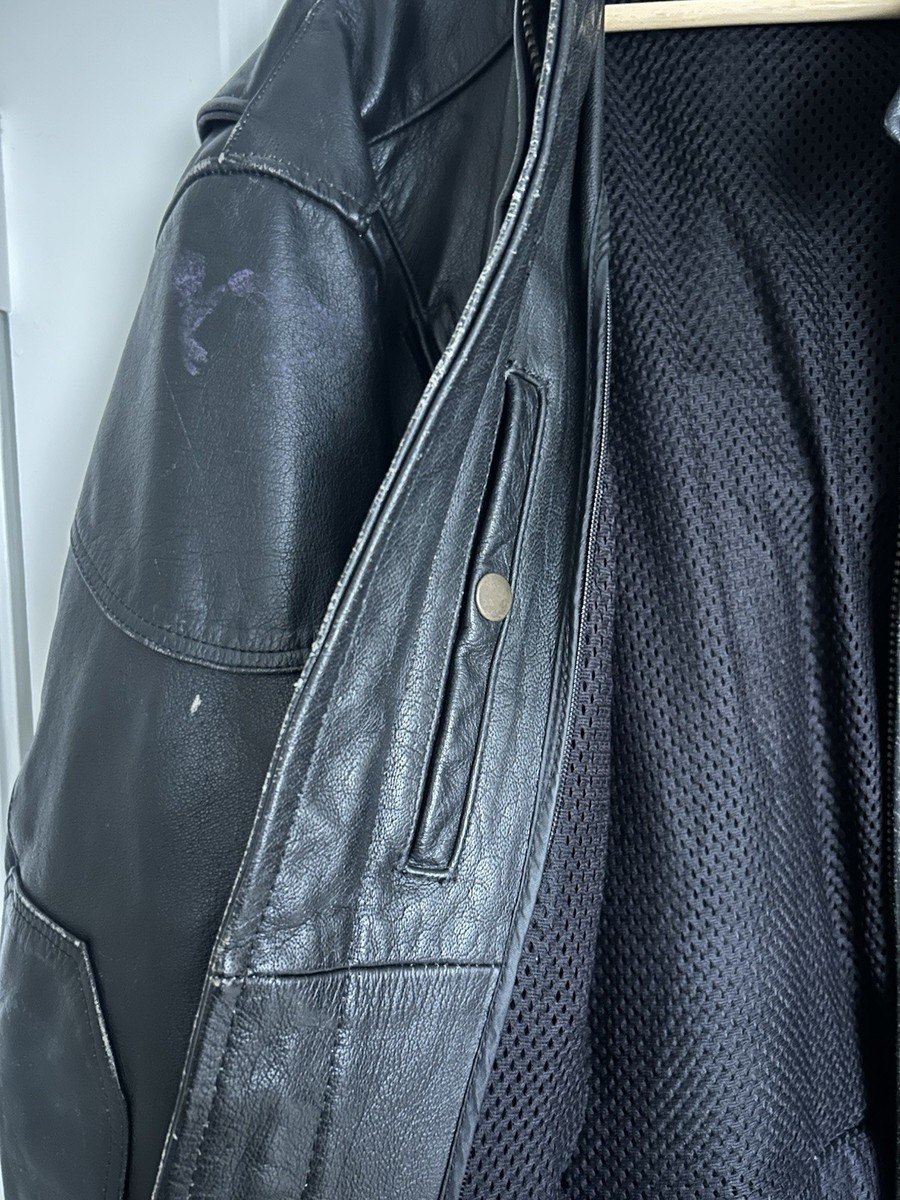 Authentic 1980s Genuine Steer Hide Leather Jacket Cafe Racer