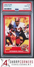 1989 SCORE #116 MARK MAY RC REDSKINS PSA 10