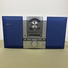 Fisher Slim-1500 AM/FM Stereo CD System Powers On Plays CDs Speaker Buzz Parts