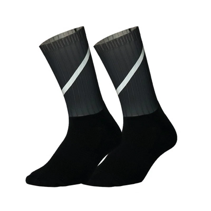 Meias esportivas reflexivas de ciclismo de estrada bicicleta ciclismo XC cinza - Imagem 3 de 4