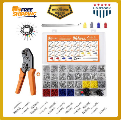 945PCS Car Wire Connector Kit 21Type Non-Insulated Pins 22-16 AWG