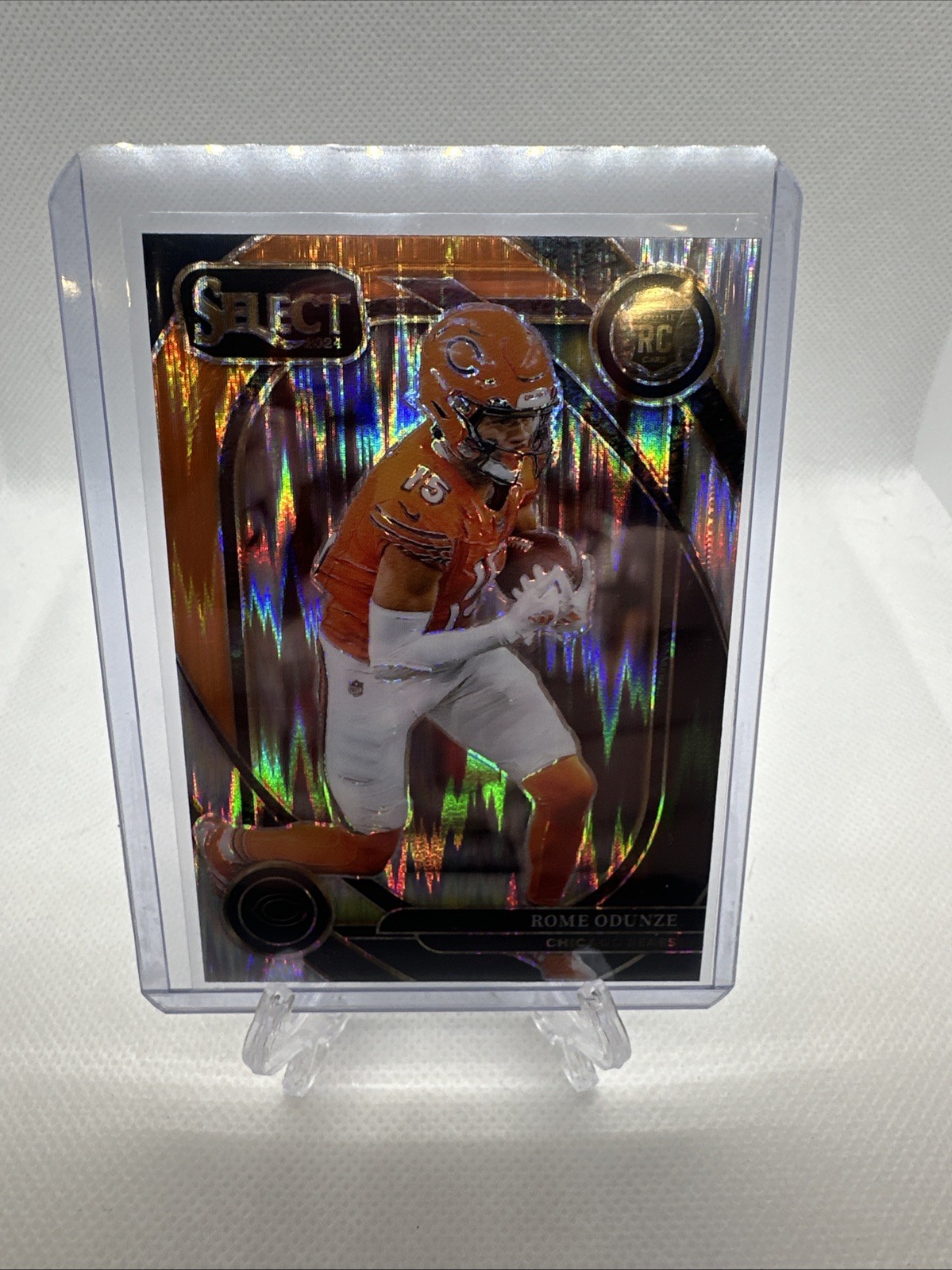 2024 Panini Select - Club Level Rome Odunze #236 Black & Orange Shock Prizm (RC)